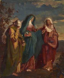 Sketch to the Painting "Three Marys Walking to Christ's Tomb", c1865. Creator: Jozef Simmler.