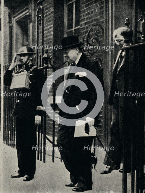 'Undeterred by Air-Raid Warning', 1940s, (1945).  Creator: Unknown.