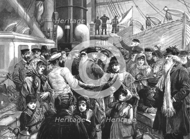 'The Emigration of the Russian Jews - The Doctor Examining Steerage Passengers', 1891. Creator: Unknown.