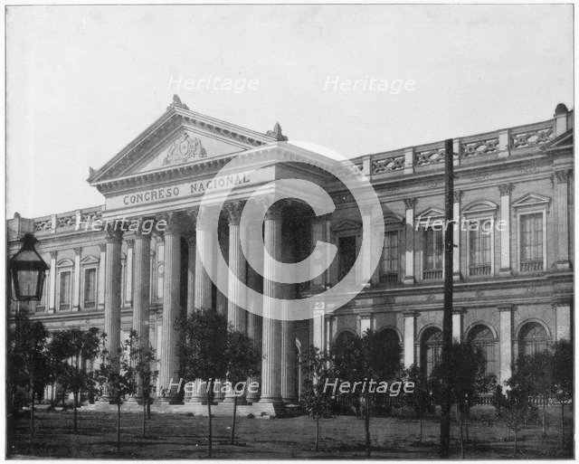 National Congress, Santiago, Chile, late 19th century.Artist: John L Stoddard