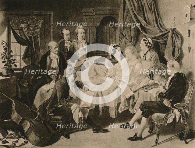 'The Deathbed of Mozart', 1910. Creator: Henry Nelson O'Neil.