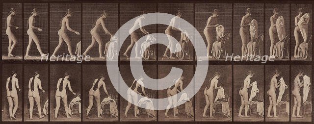 Animal Locomotion. Plate 415, 1887. Creator: Muybridge, Eadweard (1830-1904).