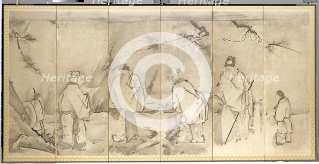Four Elders of Mt. Shang, 1600s. Creator: Kano Tan?y? (Japanese, 1602-1674).