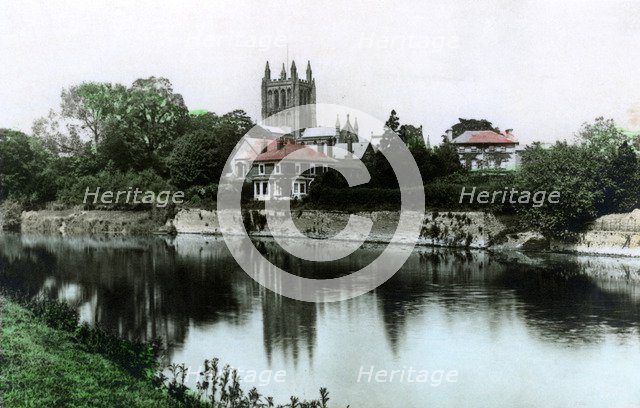 Hereford Cathedral, 1926.Artist: Cavenders Ltd