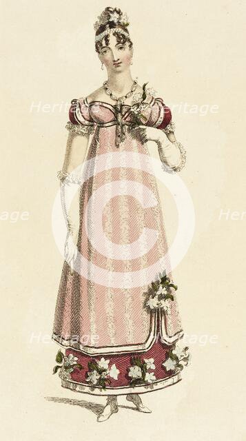 Fashion Plate (Evening Dress), 1815. Creator: Rudolph Ackermann.