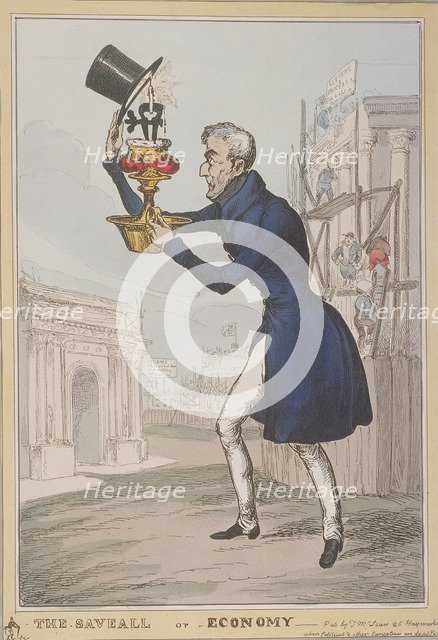 'The Saveall, or Economy', 1828. Creator: William Heath.