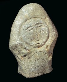 Carved Celtic Head, 1st century. Artist: Unknown