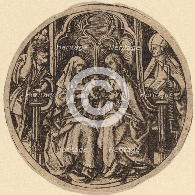 Madonna and Child with Saints Christopher and Erasmus, c. 1480. Creator: Unknown.