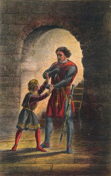 'Arthur speaks in King John: Act IV, Scene I', c1875. Artist: Sir John Gilbert.