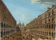 Procession in the Courtyard of the Ducal Palace, Venice, 1742 or after. Creator: Antonio Joli.
