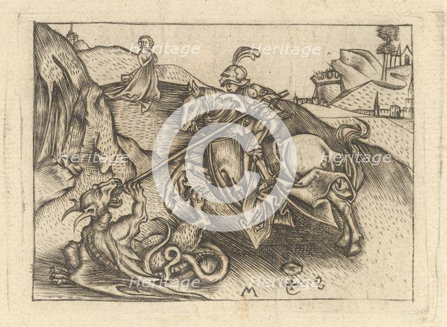 St. George, ca. 1435-1503. Creator: Israhel van Meckenem.