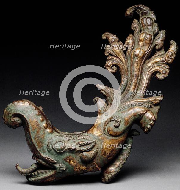 Mythical Aquatic Creature (Makara), 10th century. Creator: Unknown.