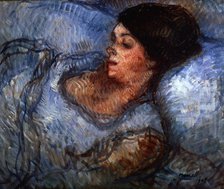  'Reclining Woman', 1908, painting by Isidre Nonell.