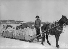 Taking a government load to Copper Center, between c1900 and c1930. Creator: Hunt, Phinney S..