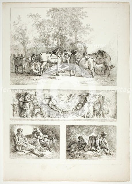 Plate 27 of 38 from Oeuvres de J. B. Huet, 1796–99. Creator: Jean Baptiste Marie Huet.