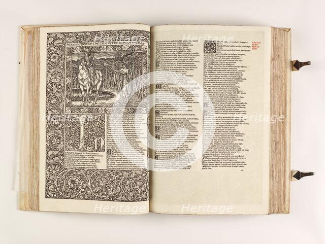 The Kelmscott Chaucer - The Works of Geoffrey Chaucer Now Newly Imprinted, 1896. Creator: Sir Edward Coley Burne-Jones.