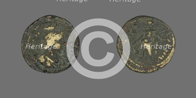 Coin Depicting the Goddess Tyche, (238-244 ?). Creator: Unknown.