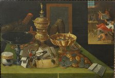Allegory of Worldly Riches with the Scene of the Death of the Rich Man, ca. 1600. Creator: Perre, Christian van den (active 1567-1600).