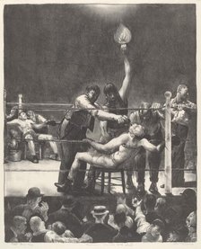 Between Rounds, small, second stone, 1923. Creator: George Wesley Bellows.