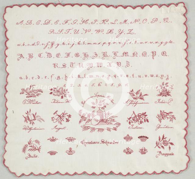 Sampler, 1831. Creator: Unknown.