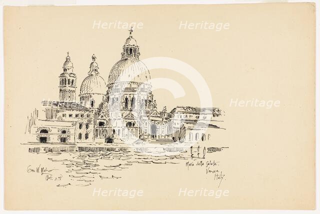 Sta. Maria della Salute, Venice, Italy, Travel Sketch, 1891. Creator: George Washington Maher.