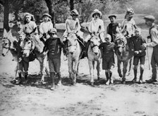 A donkey ride on a bank holiday on Hamstead Heath, London, 1926-1927. Artist: Unknown