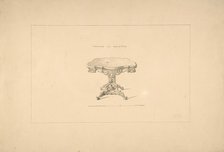 Design for a Fancy Table, Louis Quatorze Style, 1835-1900. Creator: Robert William Hume.