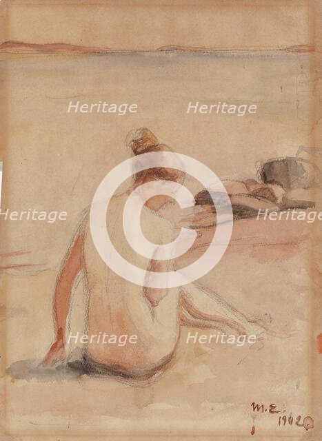 Woman on a Beach, 1902. Creator: Magnus Enckell.