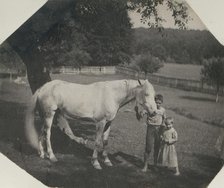 Thomas Eakins's Horse Billy and Two Crowell Children at Avondale, Pennsylvania, ca. 1892. Creator: Thomas Eakins.
