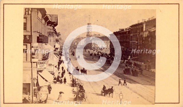 Nevsky Prospekt, mid-19th century. Creator: Alfred Lorens.