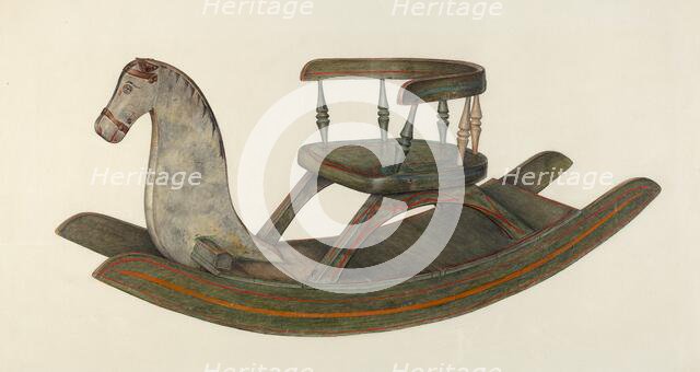 Rocking Horse, c. 1940. Creator: Mina Lowry.