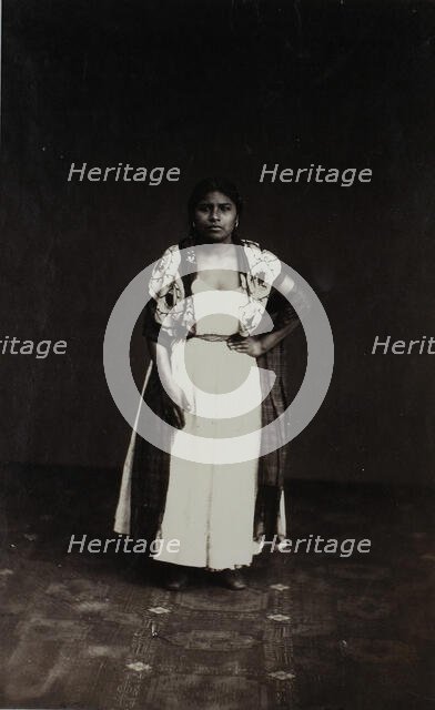 Study of Indian Girl, Mexico, c. 1864. Creator: Imprimerie d'Aubert et Cie.