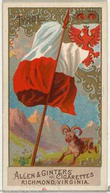 Tyrol, from Flags of All Nations, Series 2 (N10) for Allen & Ginter Cigarettes Brands, 1890. Creator: Allen & Ginter.