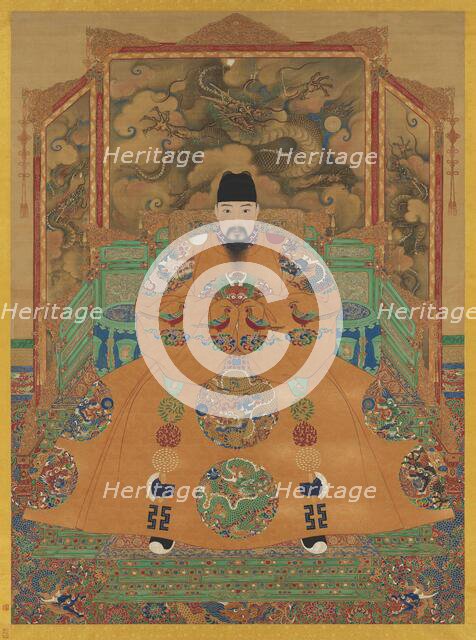 Portrait of the Hongzhi Emperor (1470-1505). Creator: Chinese Master.