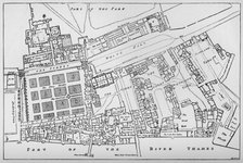 'A Reduced Copy of Fisher's Ground Plan of the Royal Palace of Whitehall, Taken in the Reign of Char Artist: William Patten.