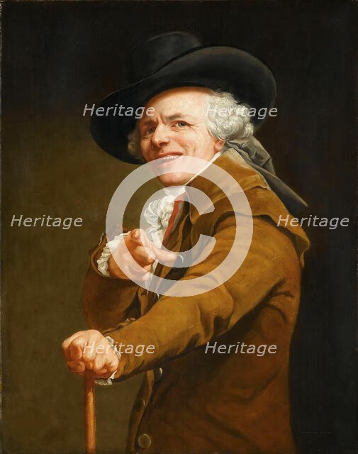 Self-portrait of the artist in the guise of a mocker, c. 1793. Creator: Ducreux, Joseph (1735-1802).