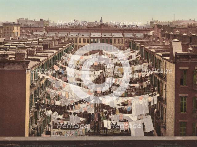 A Monday Washing, New York City, published 1900. Creator: Detroit Photographic Company.