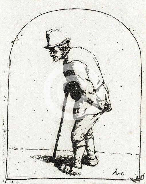 Peasant with a Crooked Back, c1675. Creator: Adriaen van Ostade.