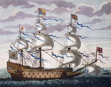 The English man-of-war Royal, 1693. Creator: Pieter Mortier.