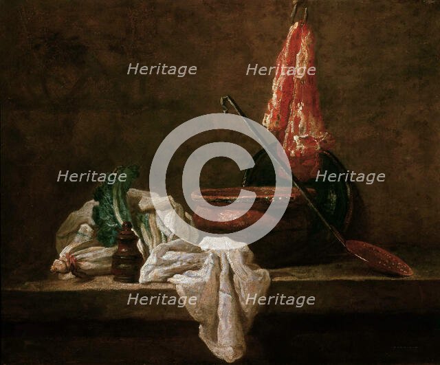 Still Life with Celery Root, 1732. Creator: Chardin, Jean-Baptiste Siméon (1699-1779).