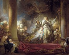 The High Priest Coresus Sacrificing Himself to Save Callirhoe. Artist: Fragonard, Jean Honoré (1732-1806)