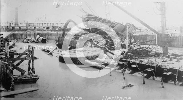 Bow of USS Maine, between c1910 and c1915. Creator: Bain News Service.