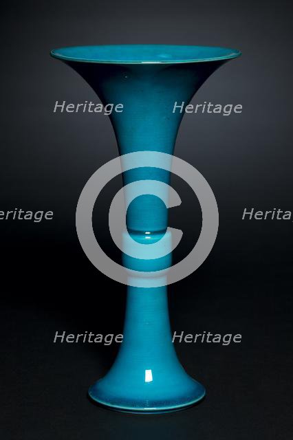 Pair of Beaker Vases in Form of Archaic Gu, 1661-1722. Creator: Unknown.