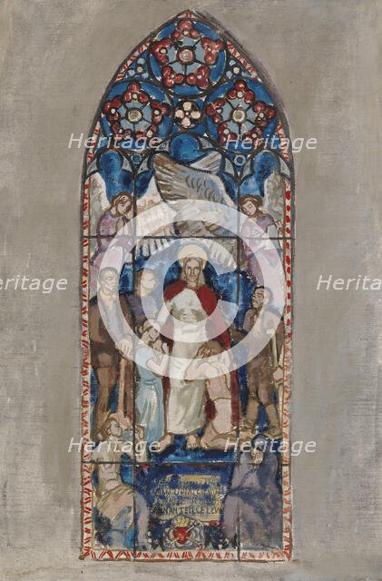 Come to Me, sketch for a stained glass window in Pori Church, 1924. Creator: Magnus Enckell.