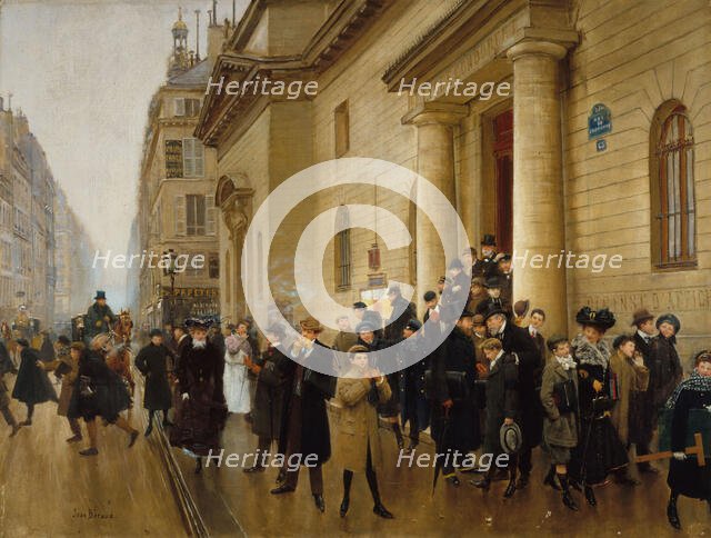 La sortie du lycée Condorcet, c. 1903. Creator: Béraud, Jean (1849-1936).