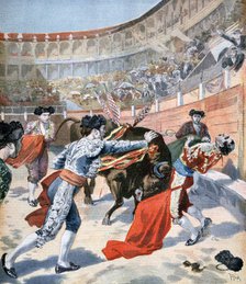 Bullfight in Madrid, Spain, 1894. Artist: Unknown