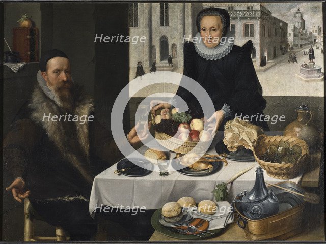 Double Portrait of an Elderly Couple.