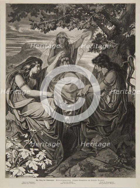 Der Ring des Nibelungen. The Twilight of the Gods , End of 1870s-Early 1880s. Creator: Brend'amour, Richard (1831-1915).