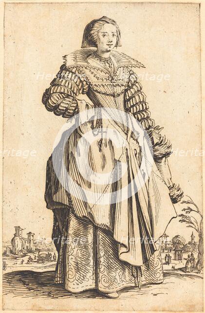 Noble Woman with Large Collar, c. 1620/1623. Creator: Jacques Callot.