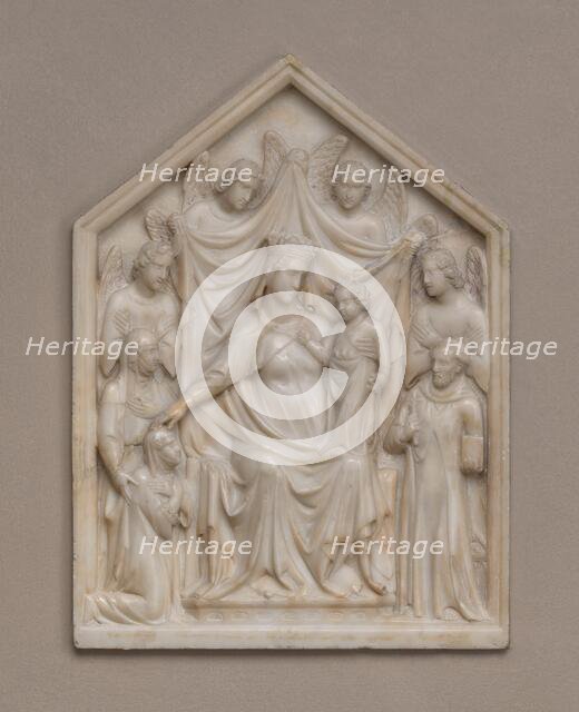 Madonna and Child with Queen Sancia, Saints, and Angels, c. 1335. Creator: Tino di Camaino.